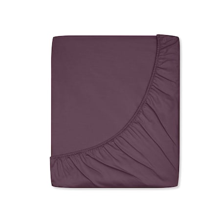 Prześcieradło satynowe z gumką royal purple 140 x 200 cm