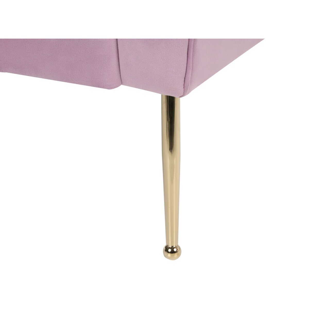 Szezlong welurowy jasnofioletowy NANTILLY