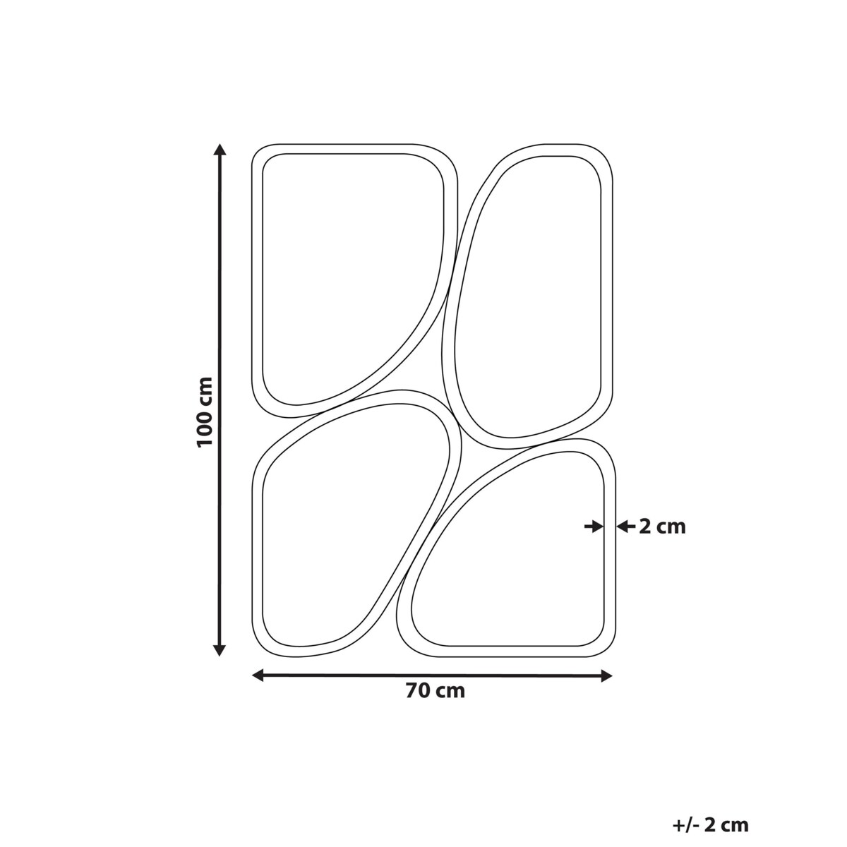 Lustro ścienne Złoty DIANCEY