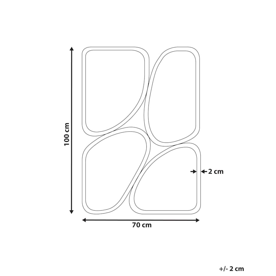 Lustro ścienne Złoty DIANCEY