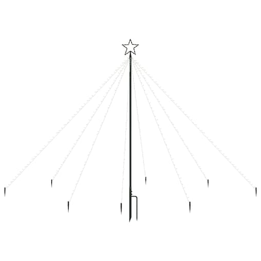vidaXL Choinka z lampek ułożonych w wodospad, 400 diod LED, 2,5 m