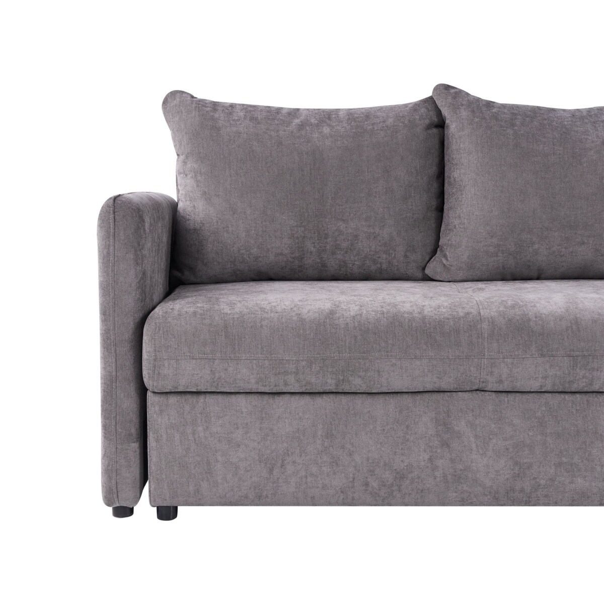 Sofa rozkładana HOLSEN Brązowy Tkanina