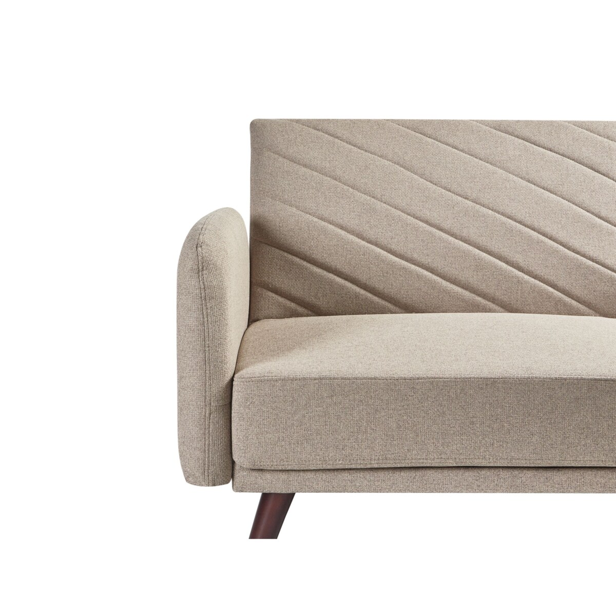 Sofa rozkładana SENJA Jasnobrązowy Len syntetyczny