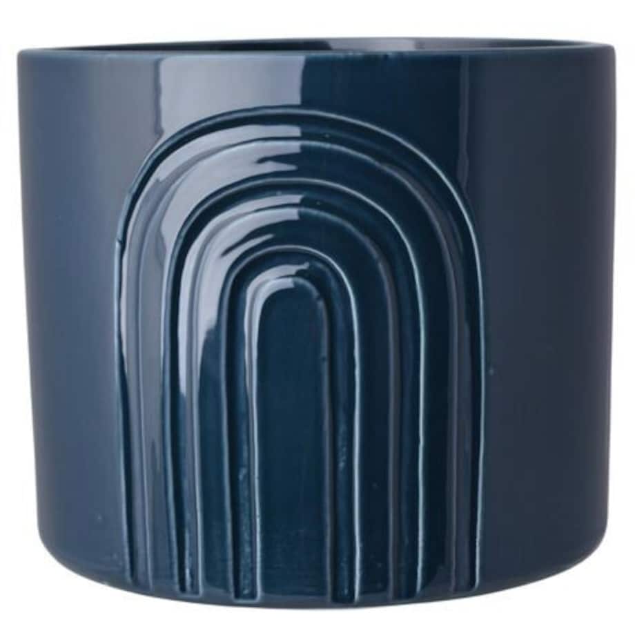 Doniczka ceramiczna 20,5x20,5x18 cm HUDON-3 granatowa