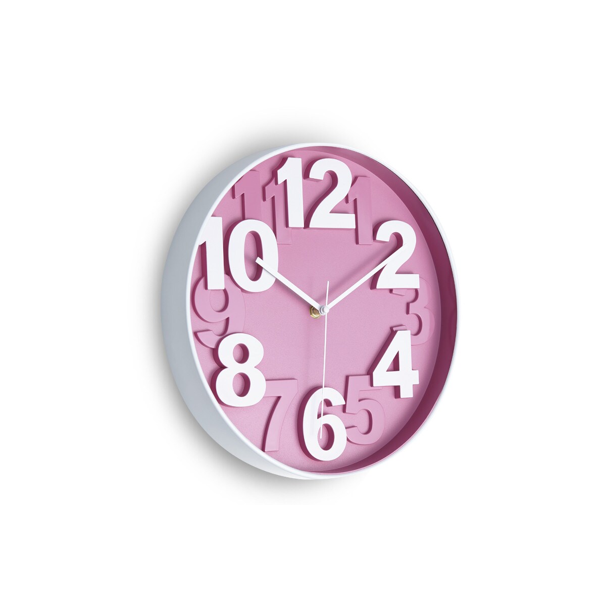 Konsimo TEMPO Zegar, różowy/biały