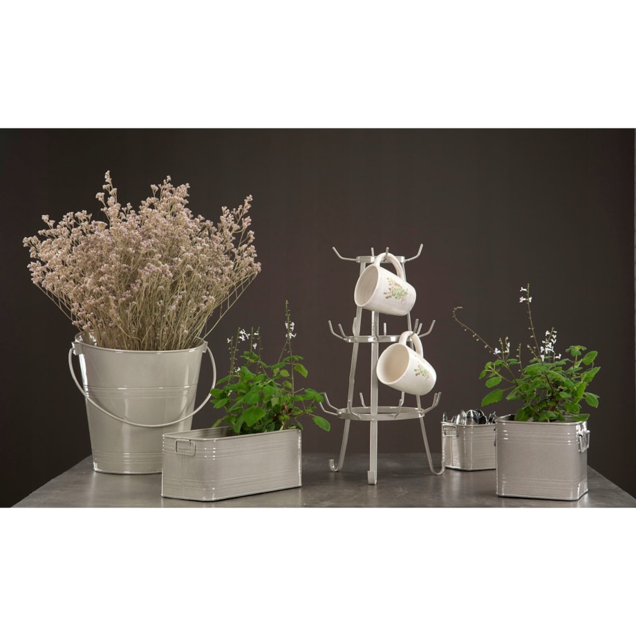 3 szt. DONICZKA LUKE styl loft METALOWA szara