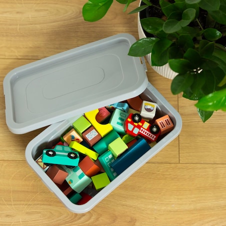 Pojemnik Plastikowy Z Pokrywą Zamykany Pudełko Box Przezroczysty 4,5 L