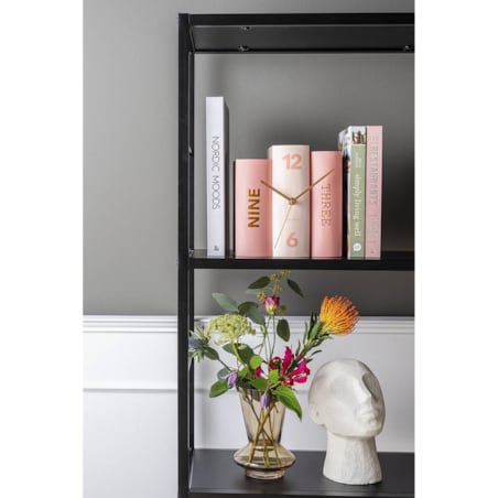 Zegar LIBRI różowy 20x20 cm