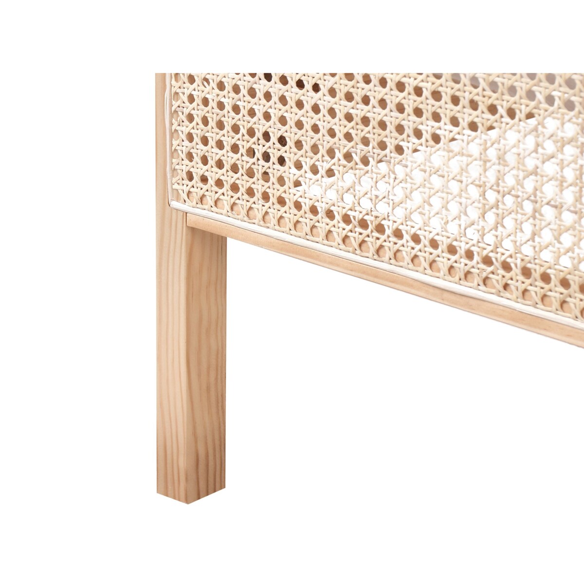 Łóżko Drewno sosnowe GONFARON 140 x 200 cm Jasnobrązowy