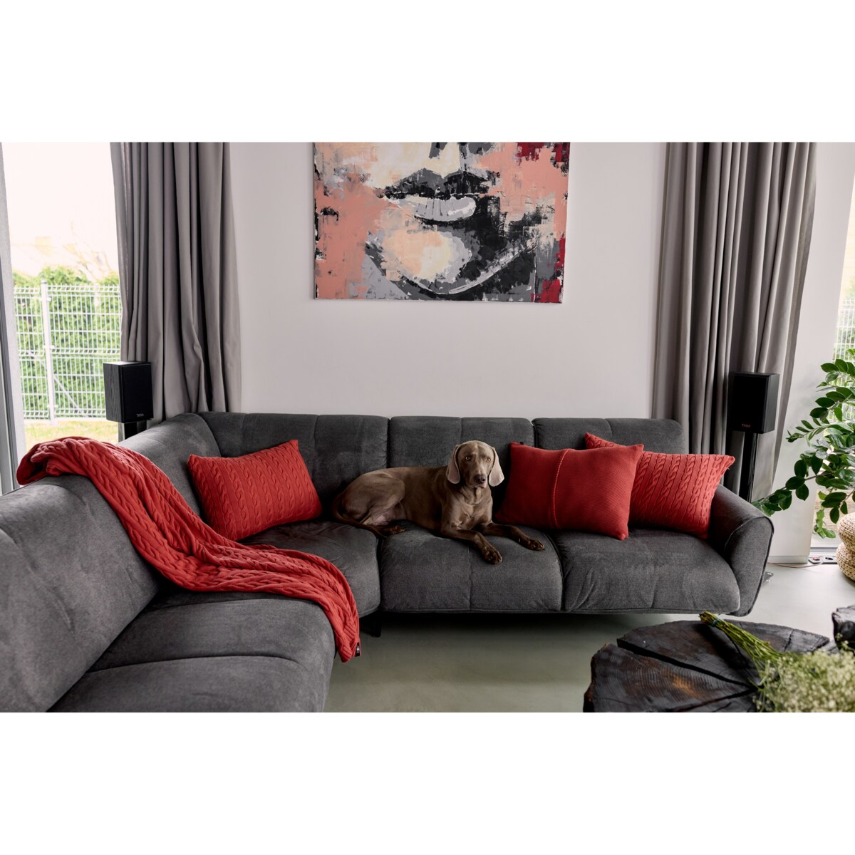 Pled warkocz ceglasty, 130 x 160 cm, La Manta