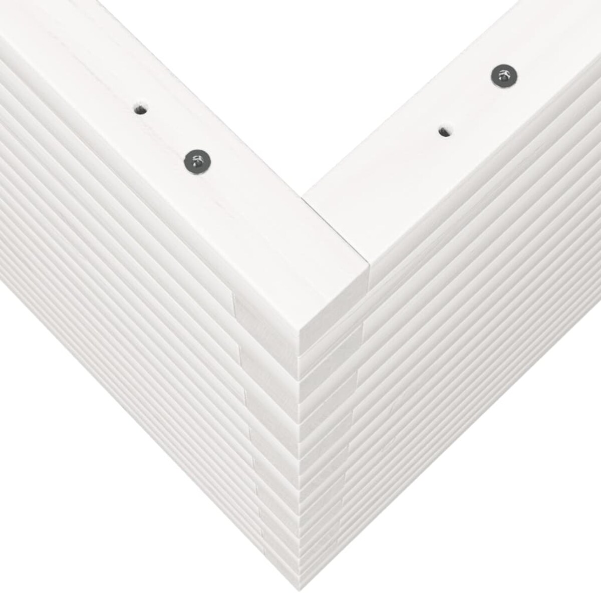 vidaXL Donica ogrodowa, biała, 50x50x68,5 cm, lite drewno sosnowe