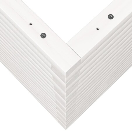 vidaXL Donica ogrodowa, biała, 50x50x68,5 cm, lite drewno sosnowe