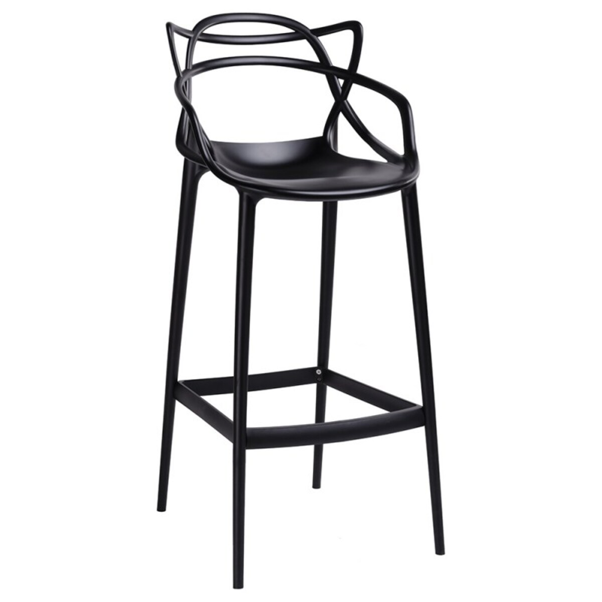 Krzesło barowe Hilo Premium BS-936B.75.BLACK czarne, King Home