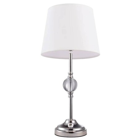 Stołowa LAMPA klasyczna MONACO  T01230WH Cosmolight biurkowa LAMPKA salonowa abażurowa biała