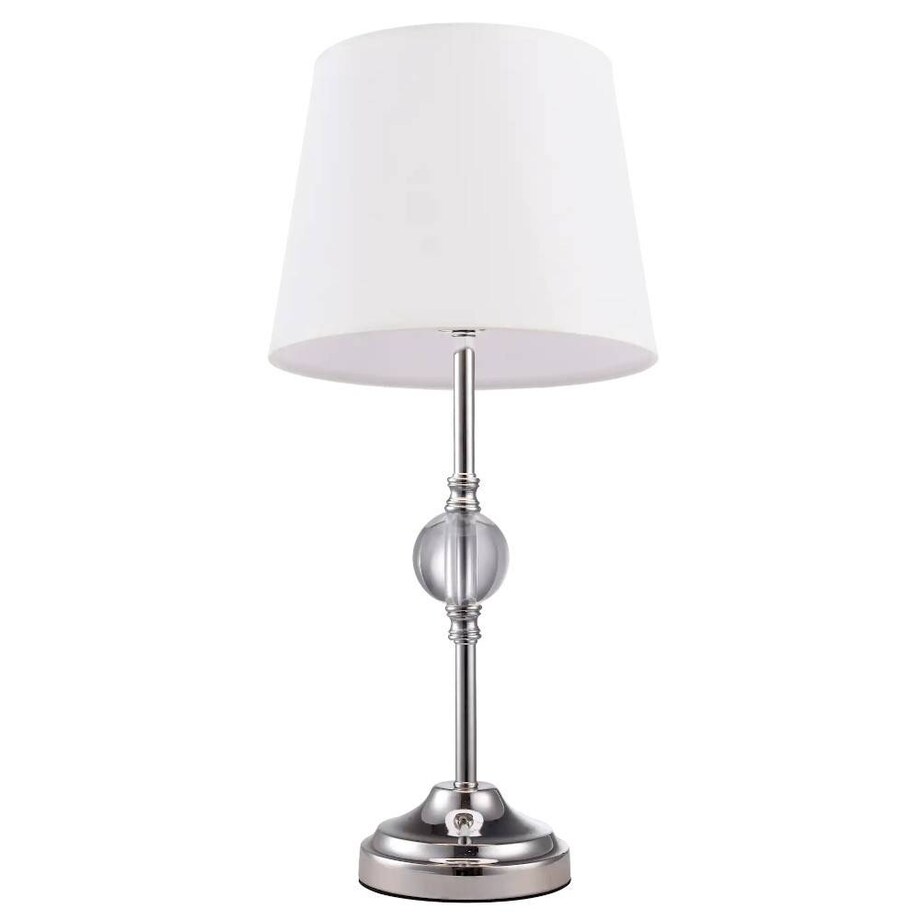 Stołowa LAMPA klasyczna MONACO  T01230WH Cosmolight biurkowa LAMPKA salonowa abażurowa biała