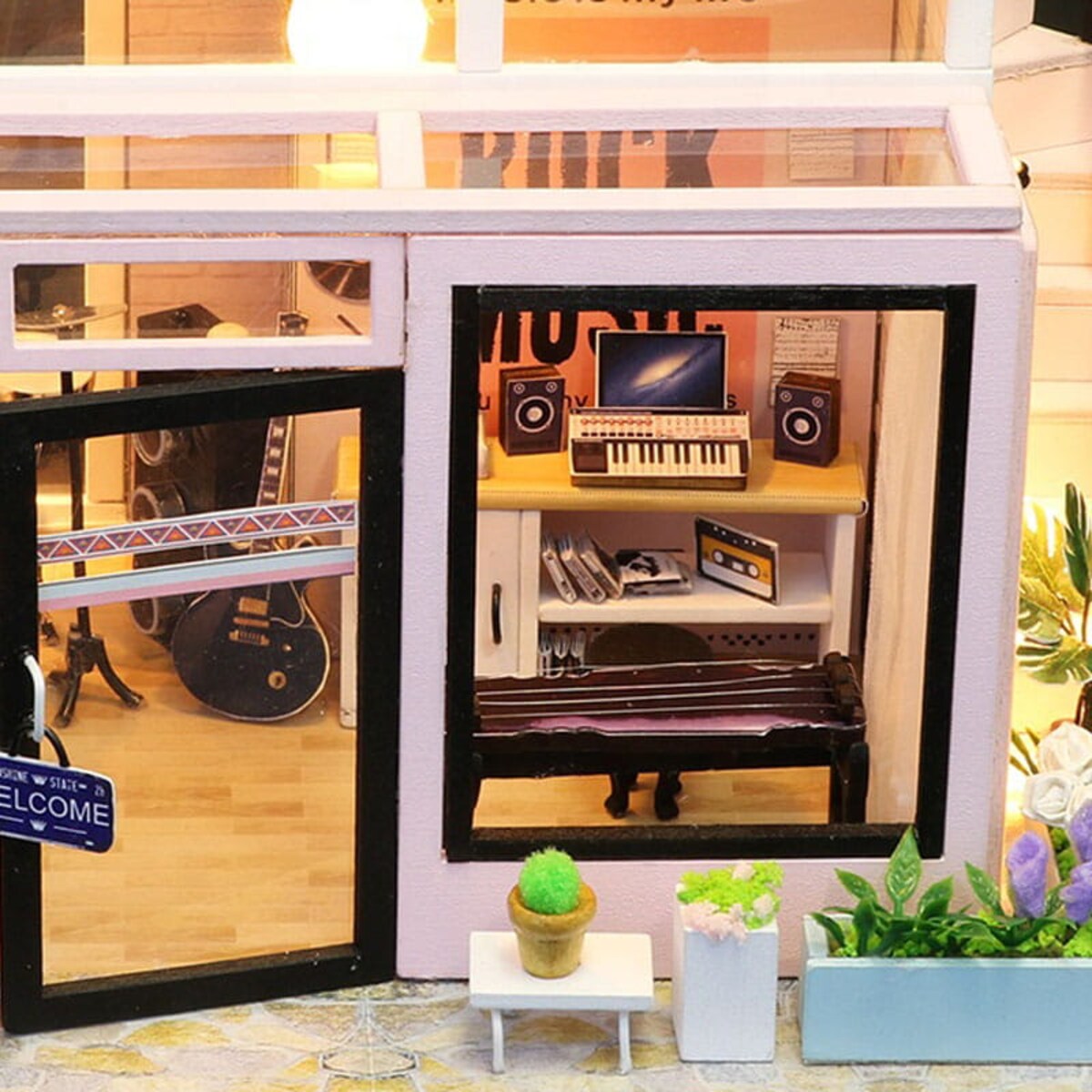 Miniaturowy domek - Muzyczny box - Wytwórnia gwiazd