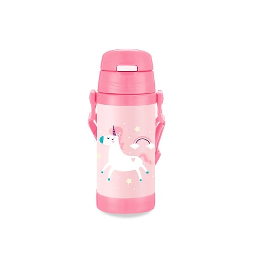 Kubek termiczny dla dzieci dziecka ze słomką 350ml jednorożec MAESTRO MR-1640-35-C