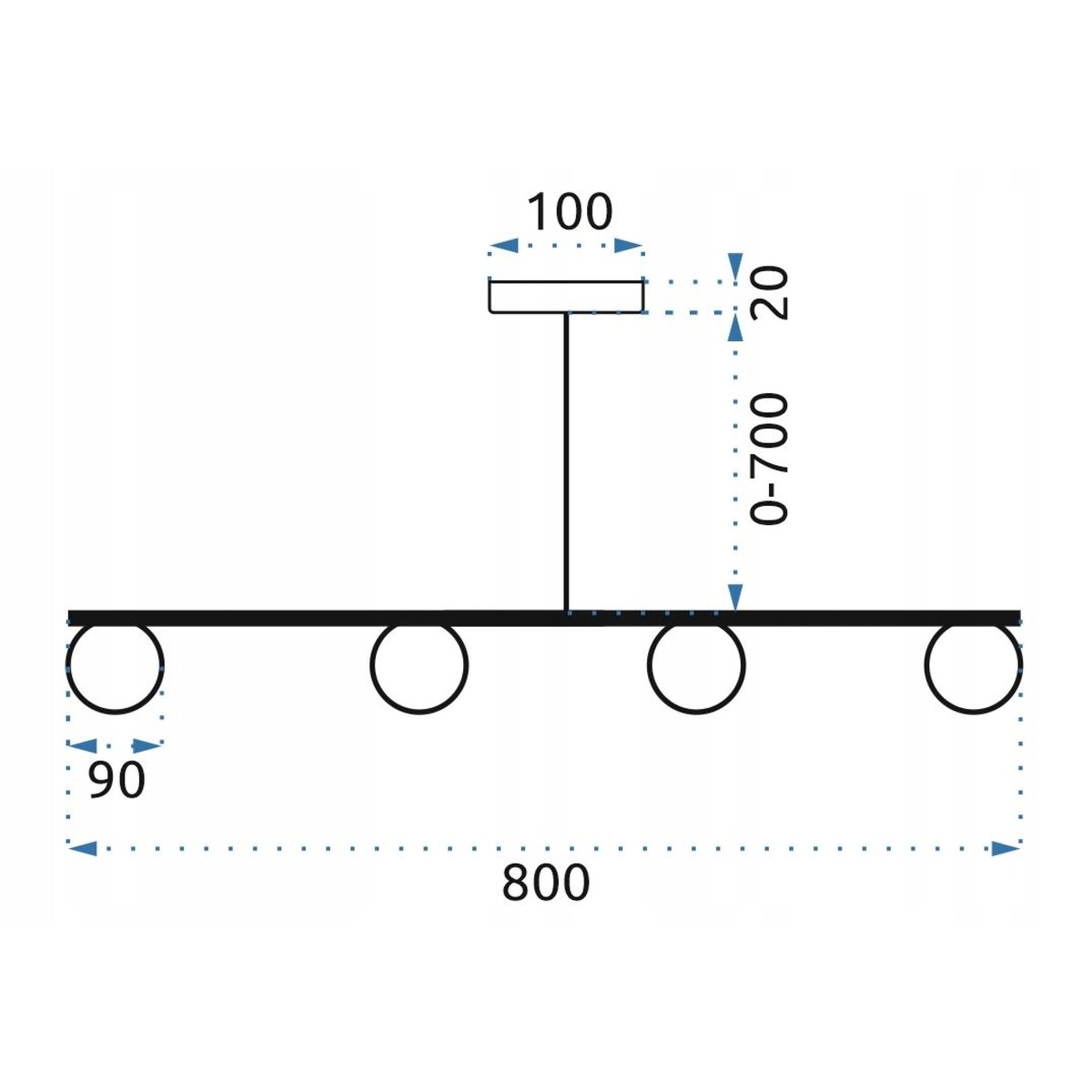 Lampa Sufitowa Wisząca App675 Złota Szklane Kule 4