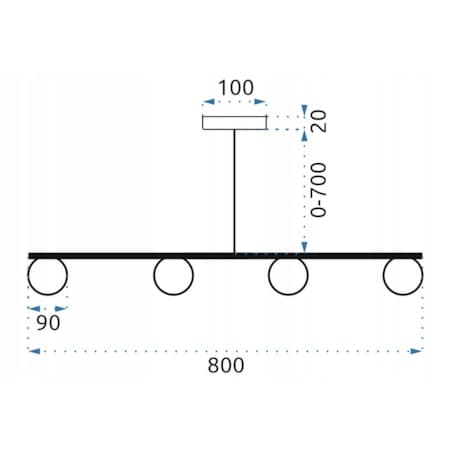 Lampa Sufitowa Wisząca App675 Złota Szklane Kule 4