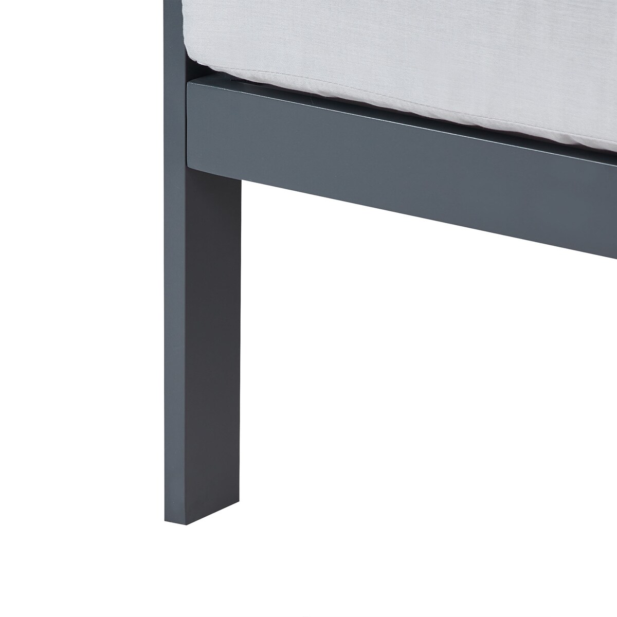 Sofa ogrodowa dla 3 osób KIATO Metal Jasnoszary