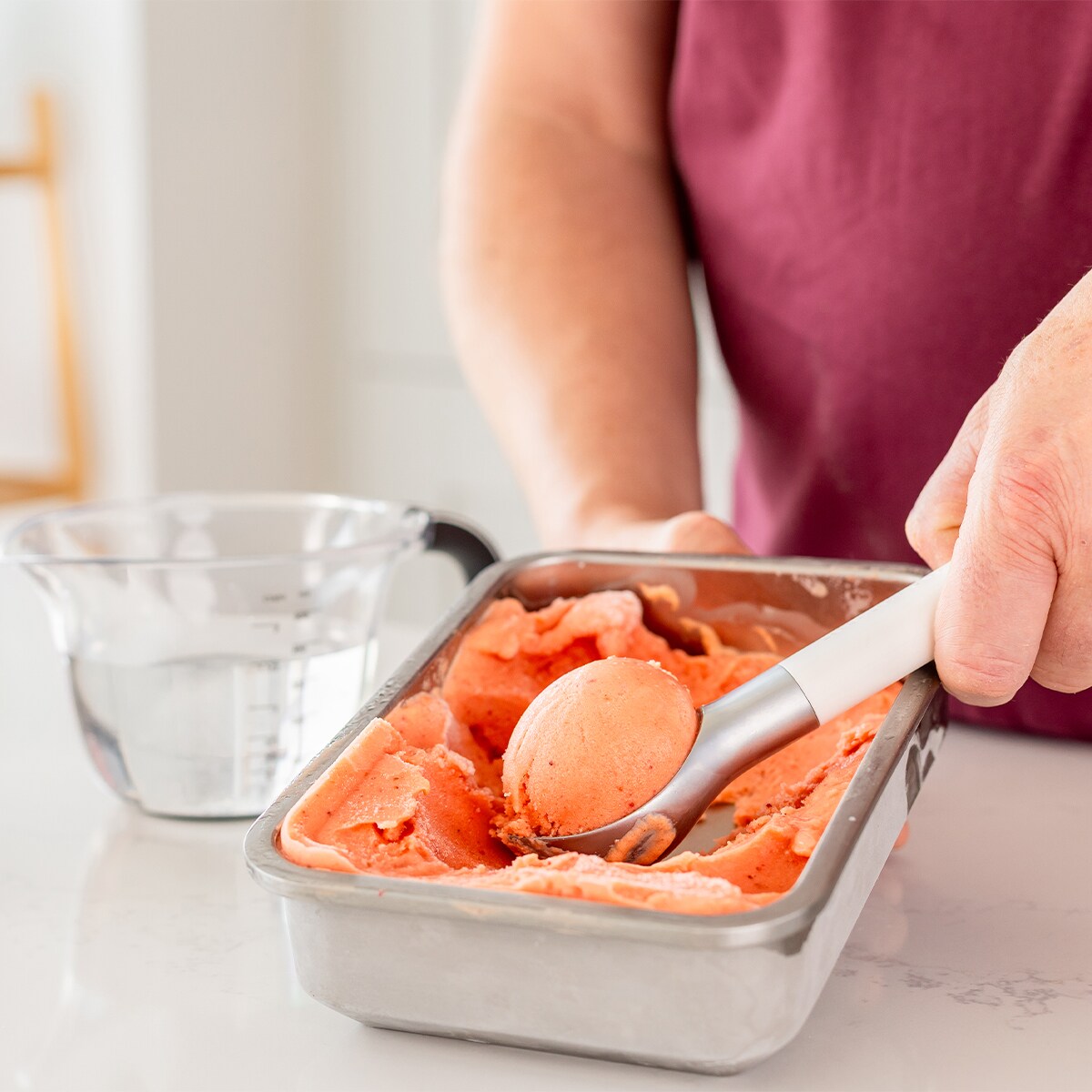 KitchenAid łyżka do lodów Porcelain White