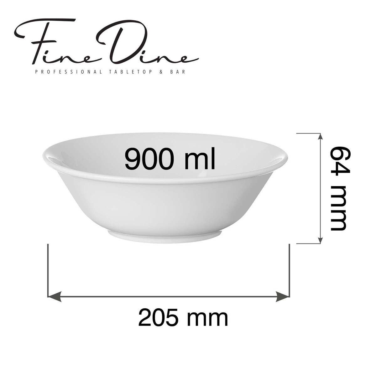 Miska bufetowa Pure Bianco 900ml, 210mm