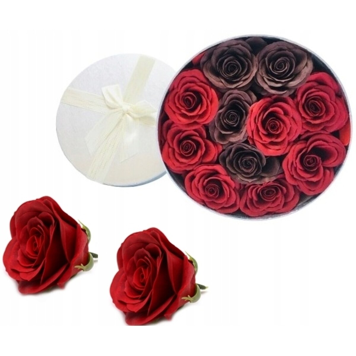 DZIEŃ MAMY FLOWER BOX pudełko KWIATY MYDLANE róża bukiet urodziny prezent