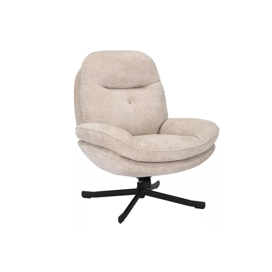 Fotel do salonu HARPER beżowy obrotowy