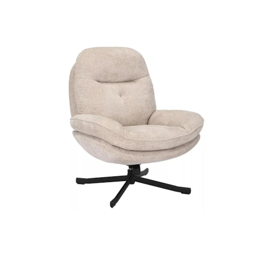 Fotel do salonu HARPER beżowy obrotowy