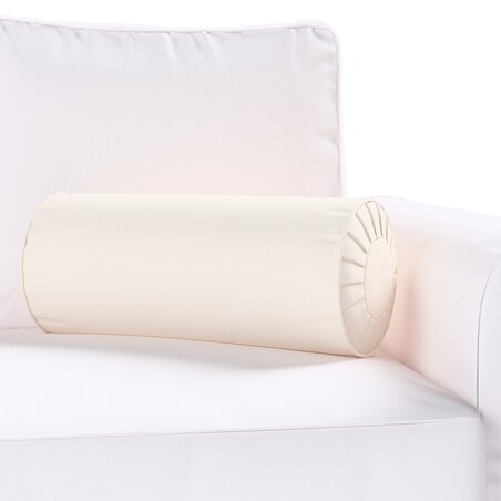 Poduszka wałek z zakładkami, kremowa biel, Ø20 x 50 cm, Etna
