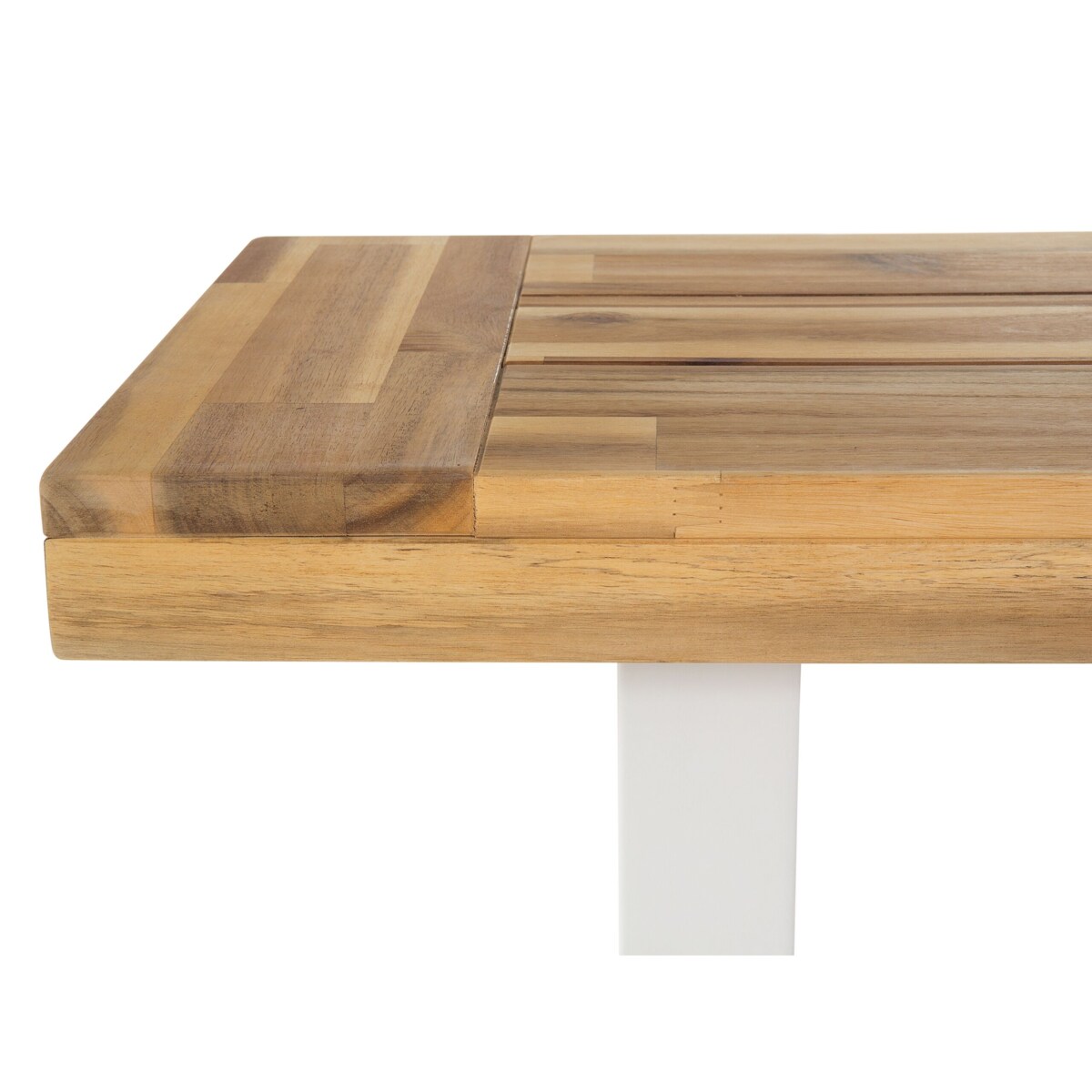 Ławka ogrodowa 140 cm drewniana biała SCANIA