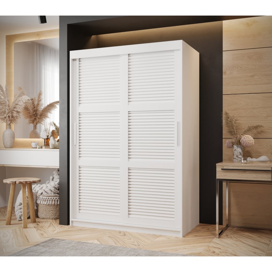Szafa przesuwna Garderoba ŻALUZJA 120 biały