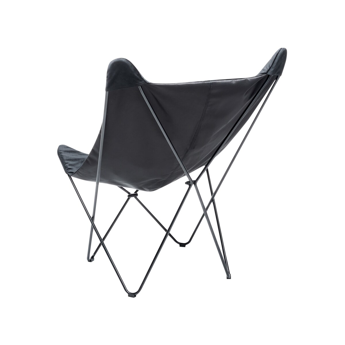 Fotel welurowy czarny NYBRO