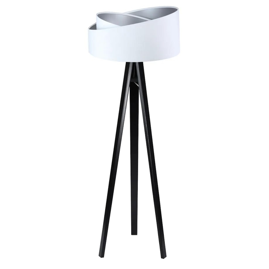 Lampa stojąca GEMSTONE biała/srebrna/czarna