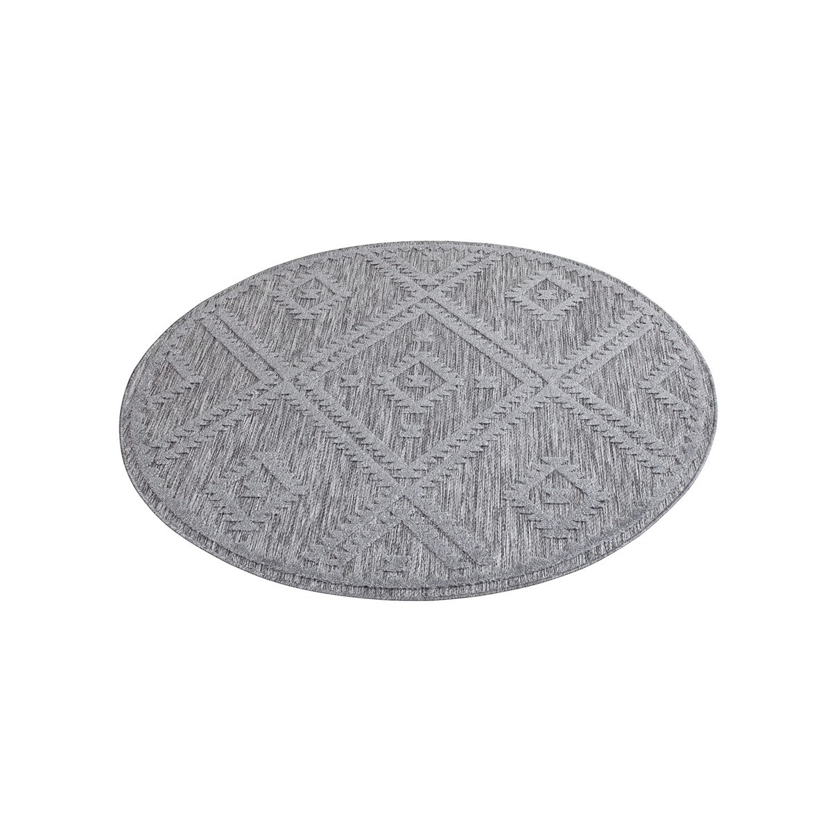 Dywan okrągły na zewnątrz i do wnętrz romby Sanori 4540 Antracyt 120x120