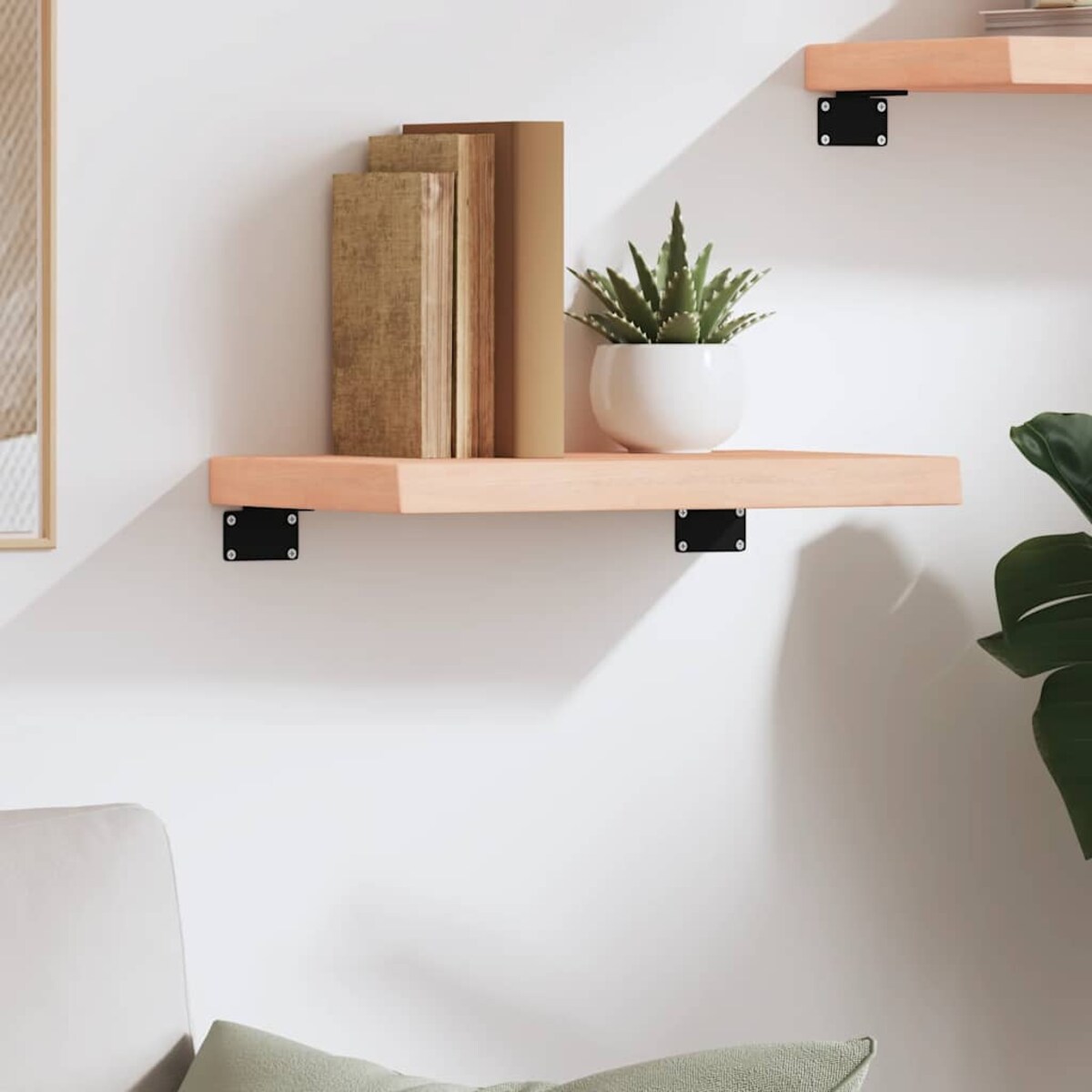 vidaXL Półka, 40x30x(2-4) cm, surowe lite drewno dębowe