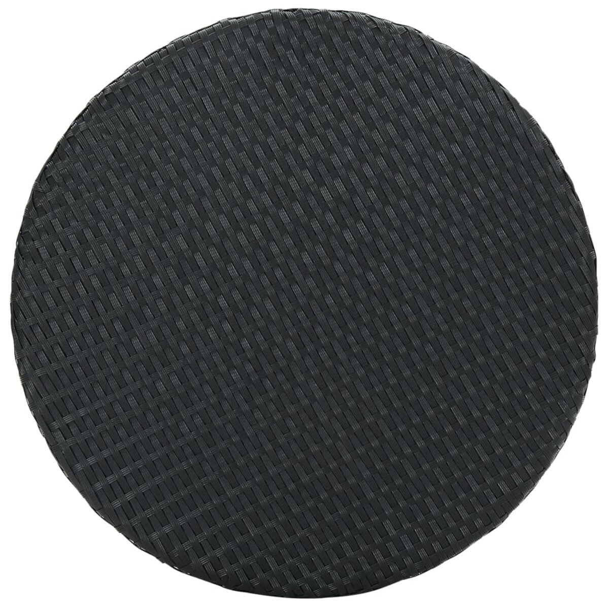 vidaXL Stolik ogrodowy, czarny, 60,5 x 106 cm, polirattan