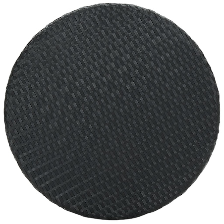 vidaXL Stolik ogrodowy, czarny, 60,5 x 106 cm, polirattan