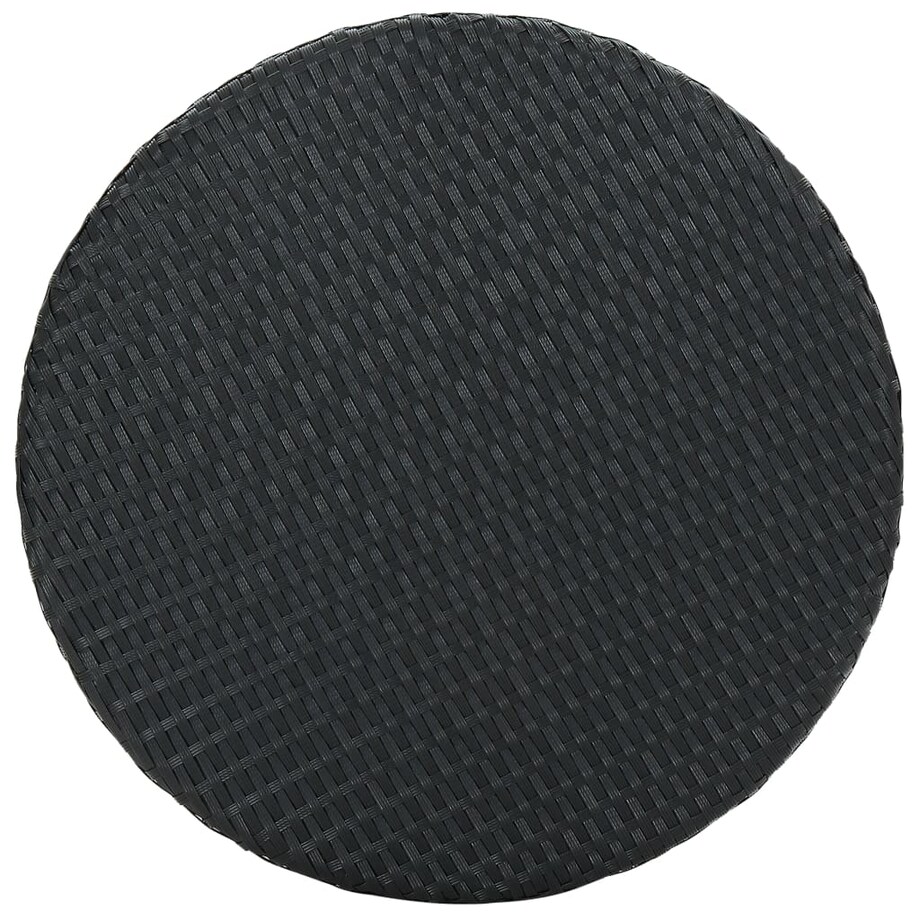 vidaXL Stolik ogrodowy, czarny, 60,5 x 106 cm, polirattan