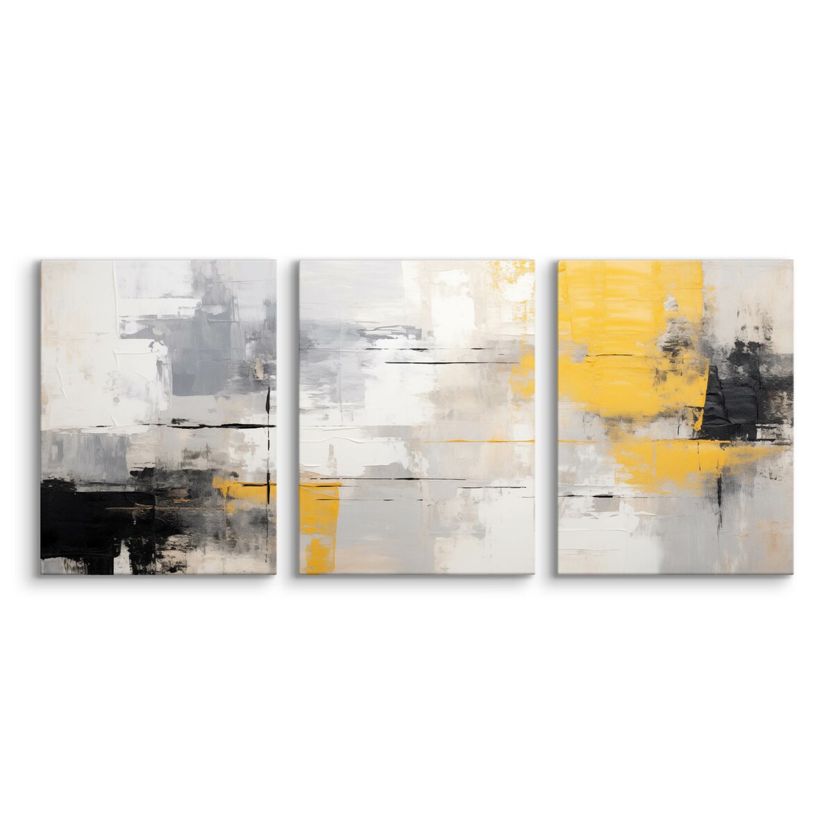 3x Obraz Na Płótnie Set Do Salonu Abstrakcja Beton Styl Nowoczesny 30x40cm