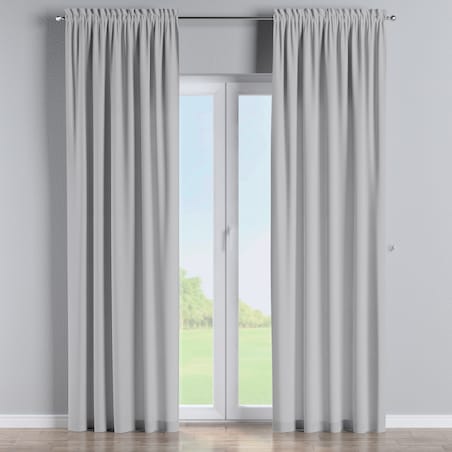 Zasłona na kanale z grzywką 1 szt. 130x245 srebrny