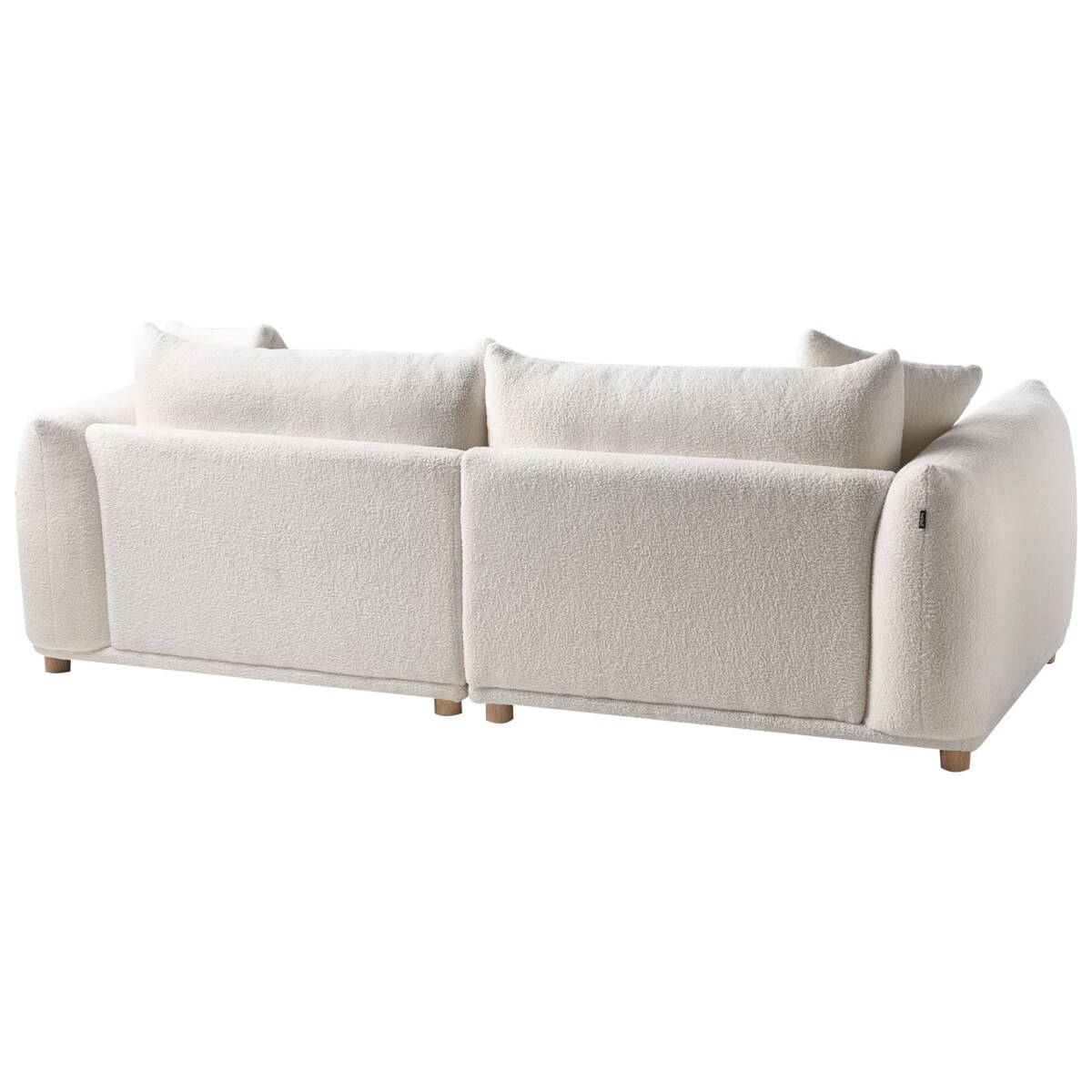 Sofa LUVOS Boucle Złamana biel dla 3 osób