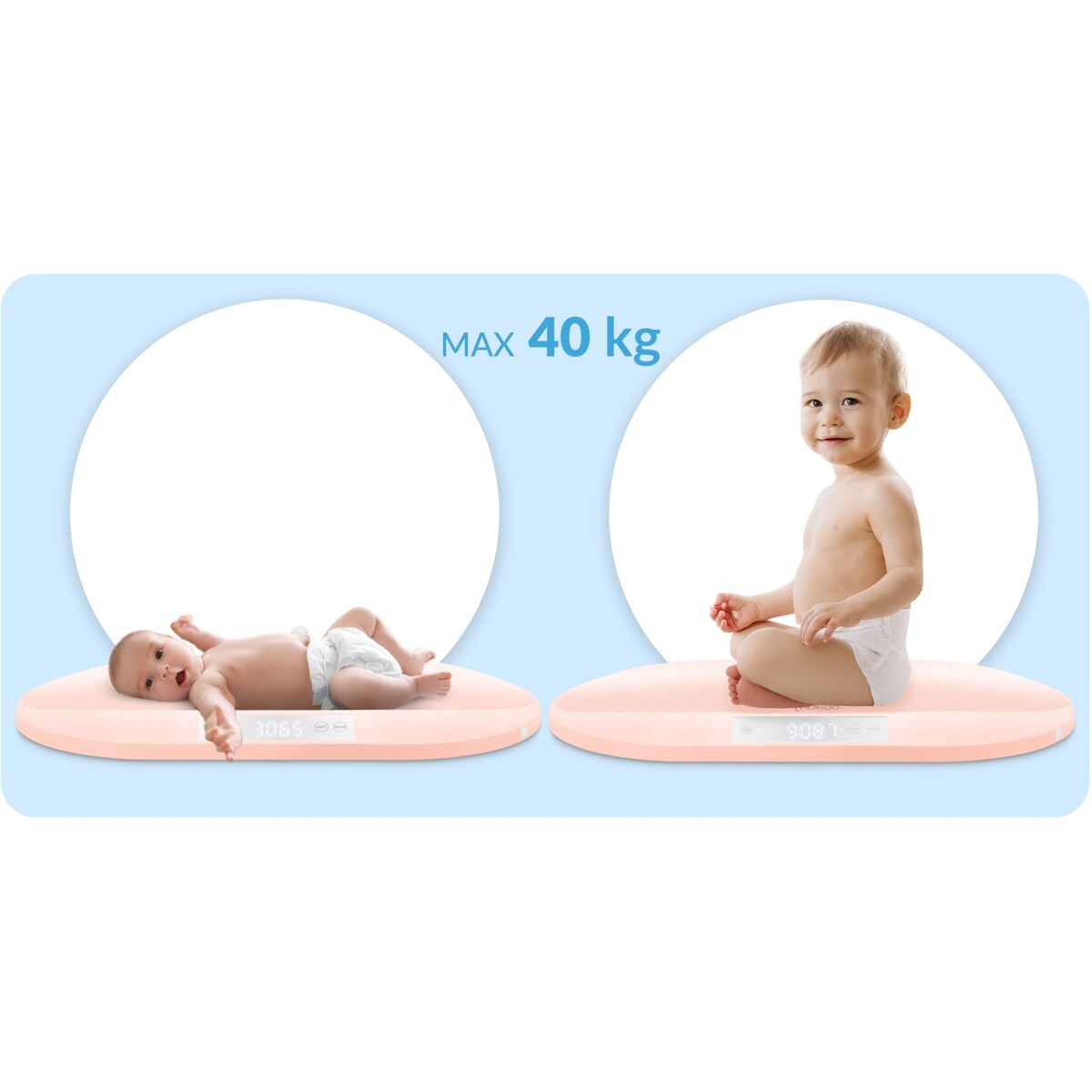 Waga dla niemowlęca elektroniczna dziecięca do 40kg Nukido