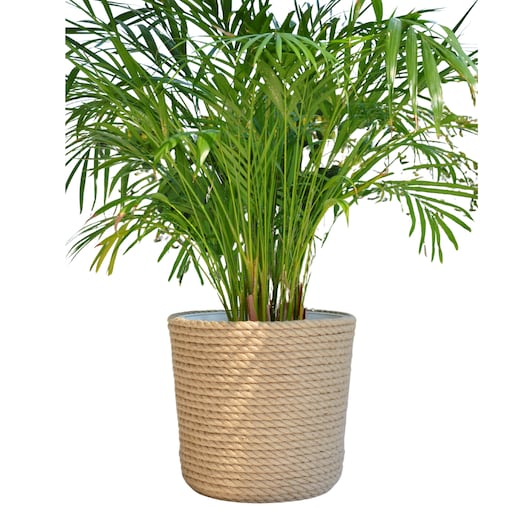 35 BOHO jutowa duża szeroka osłonka na doniczkę koszyk naturalna lina z trawy plecionej JUTA styl skandynawski etno loft wzór 35/210