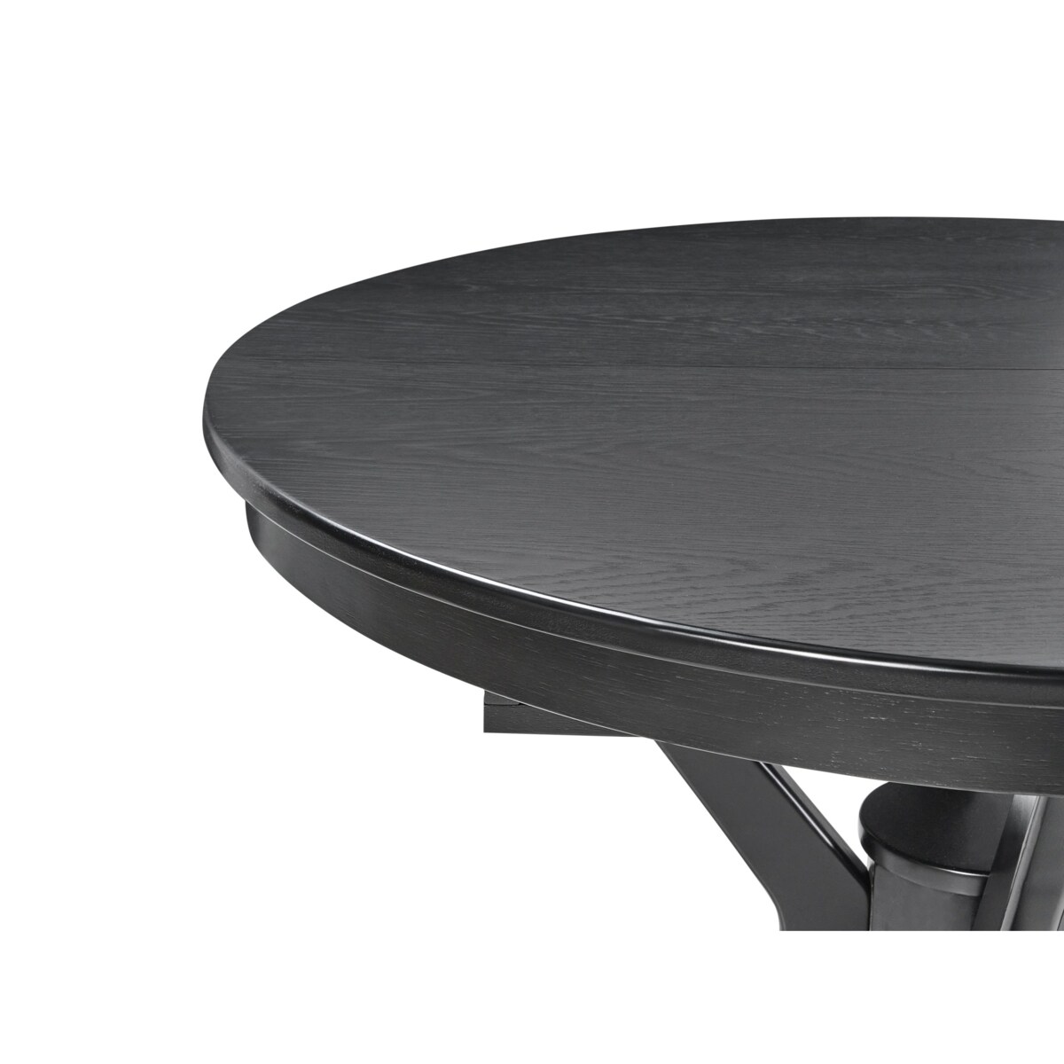 Stół do jadalni rozkładany TYMIS Dąb czarny 107/137 cm 107 cm