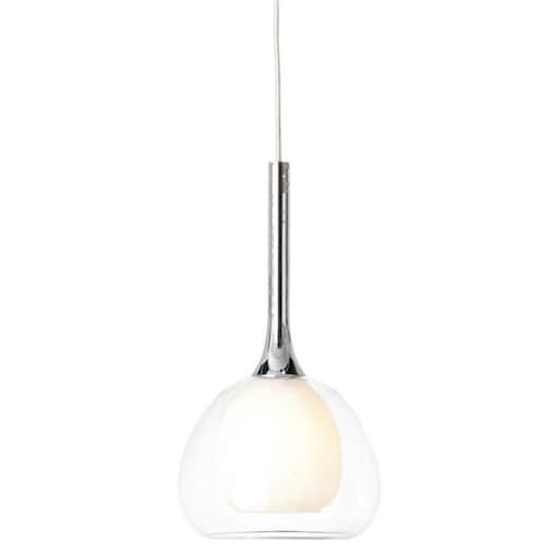 Wisząca lampa nad stół Hadan 85570/15 Brilliant szklany klosz chrom