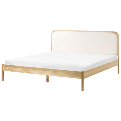 Łóżko Drewno sosnowe DOSCHES 180 x 200 cm Jasnobrązowy