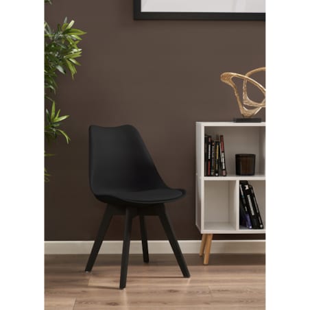 Krzesło kuchenne ekoskóra OSLO czarne