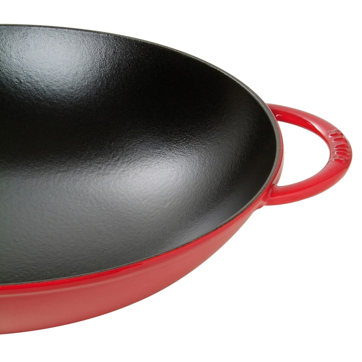 Wok żeliwny z pokrywką Staub - Czerwony, 37 cm