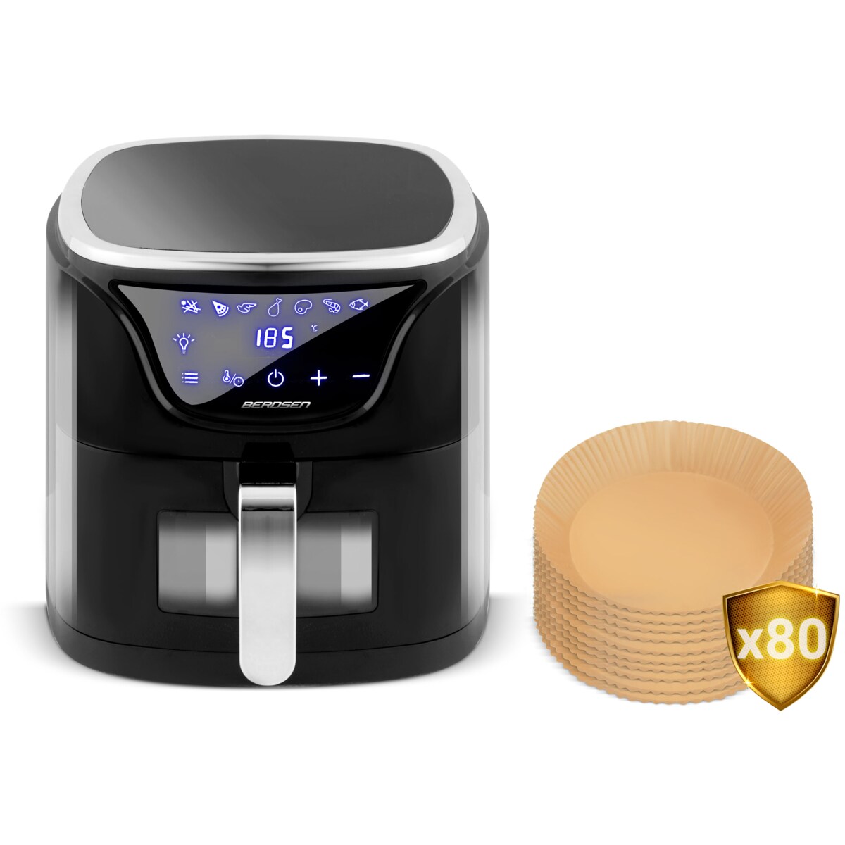 Papier do pieczenia wkładki do frytkownicy air fryer 80 szt Berdsen